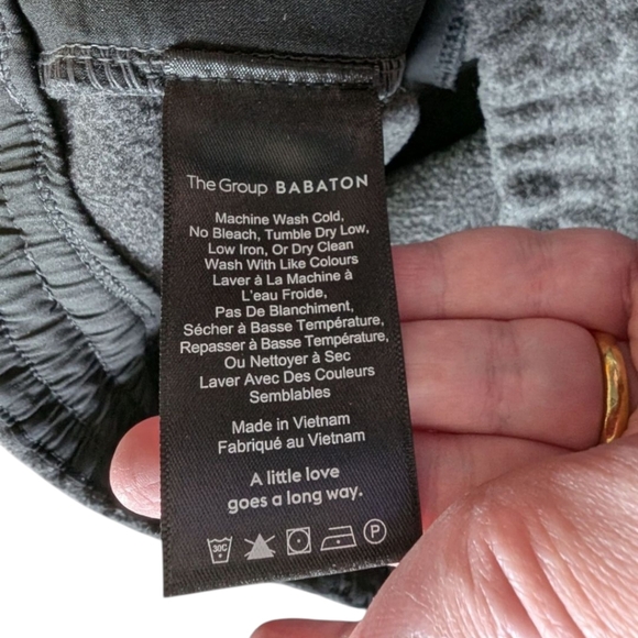 Aritzia Babaton Fitzgerald Pant Grey Pull-On Flannel Pleated Old Money Women L - Picture 8 of 12